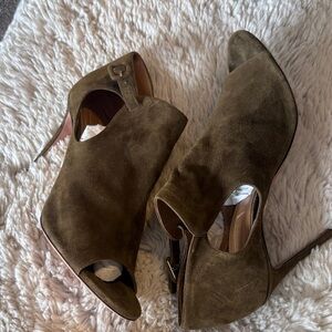 Aquazzura Khaki Suede Heels